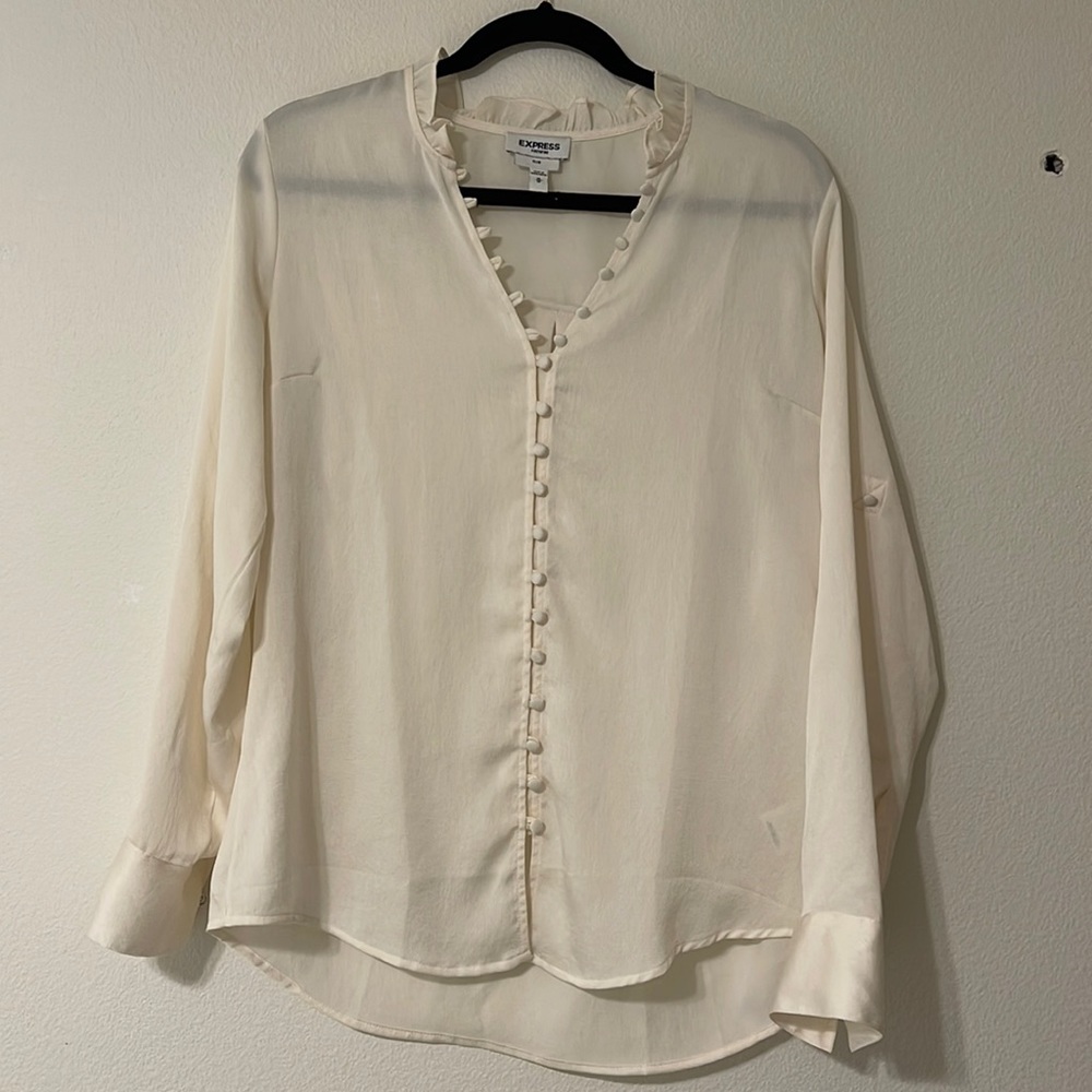 Express Portofino Long Sleeve Blouse Slim